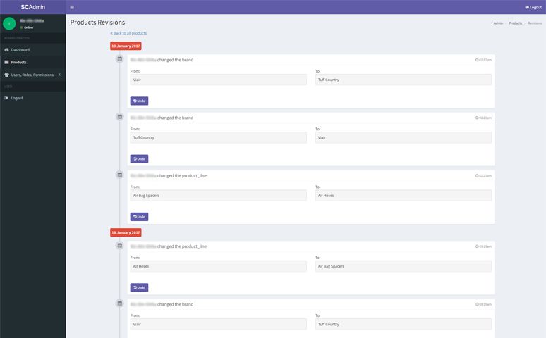 Odin Car Parts Admin Panel