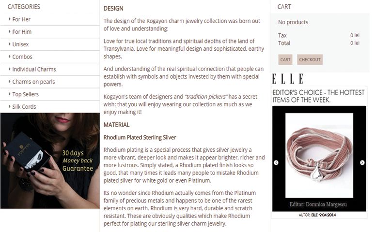 Kogayon Jewelry Ecommerce