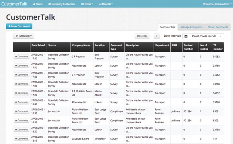 Customer Talk Complaints System