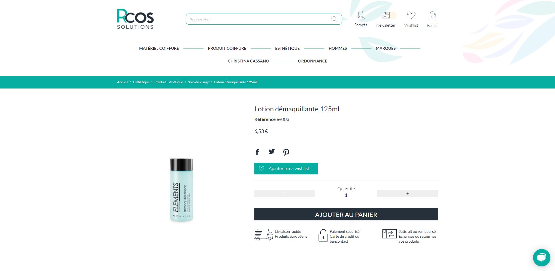 RCos Beauty Ecommerce
