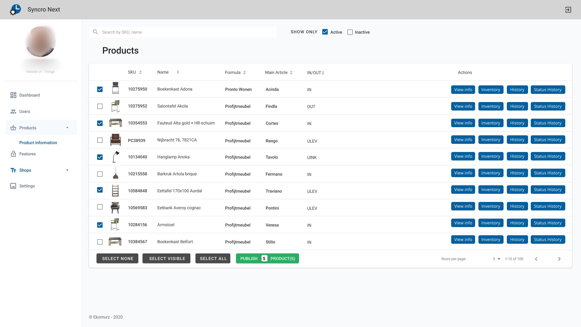 New Syncro Shop Manager