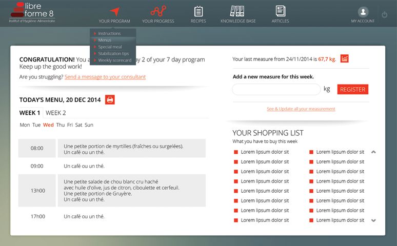 Libreforme Diet Planner