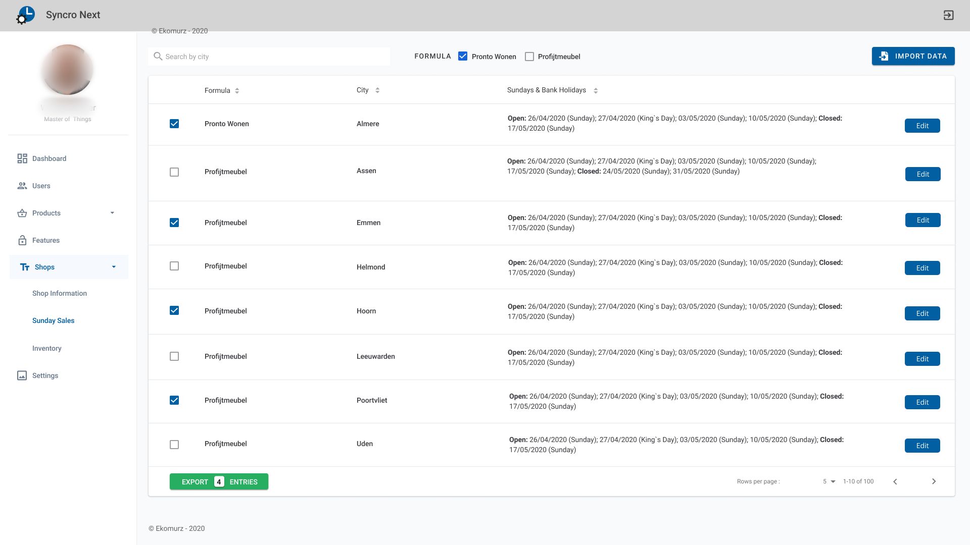 New Syncro Shop Manager