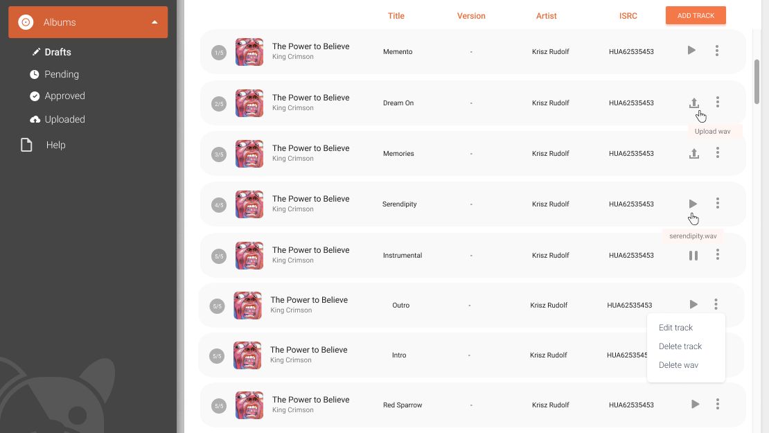 WM Music Distribution - Frontend Remix