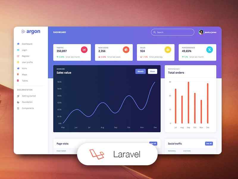 Argon Frontend Preset for Laravel