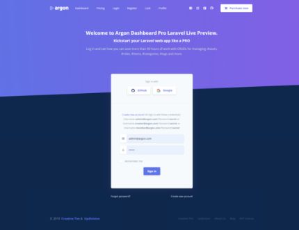 6 web apps you can start building right away with Argon Dashboard Pro Laravel