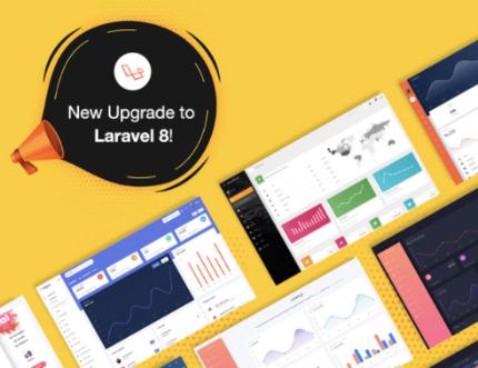 Our admin dashboards are now powered by Laravel 8