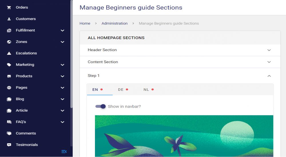 Custom Laravel ecommerce