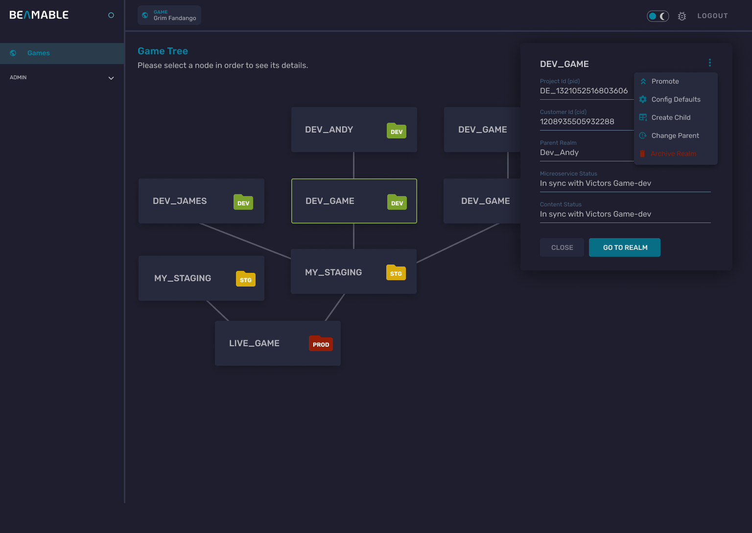 Beamable Live Game Management