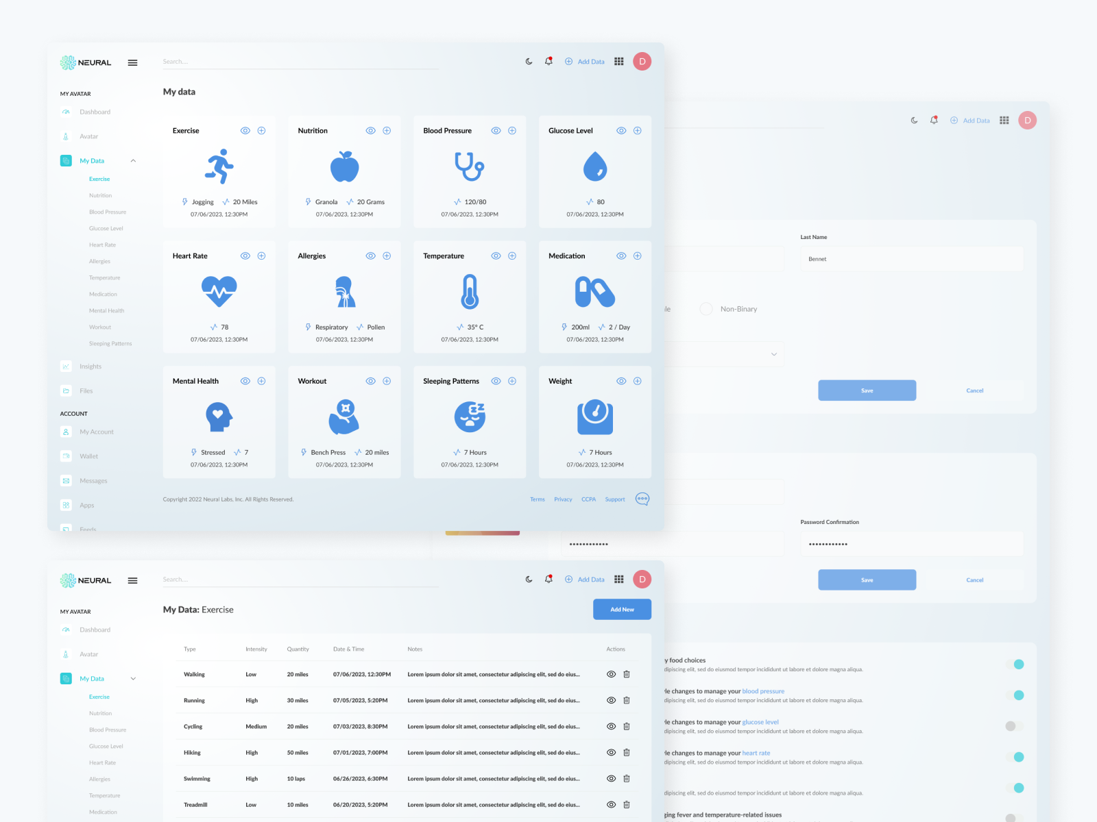 Neural Labs Health Tracker