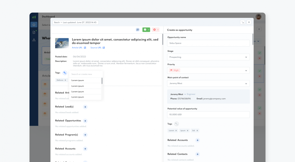 SalesBridge CRM and Scraping Tool