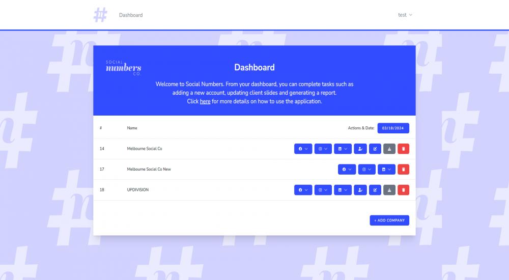 Melbourne Social Report Manager